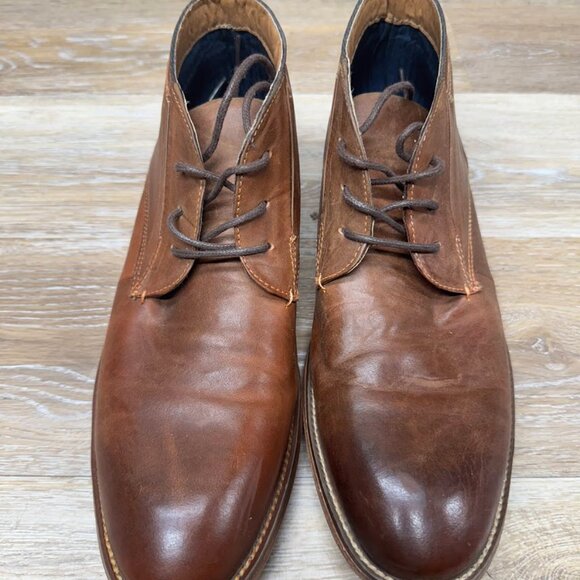 Steve Madden Quazzy Brown Leather Chukka Boots Men's Size 9.5 - Picture 2 of 7